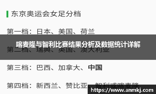 喀麦隆与智利比赛结果分析及数据统计详解